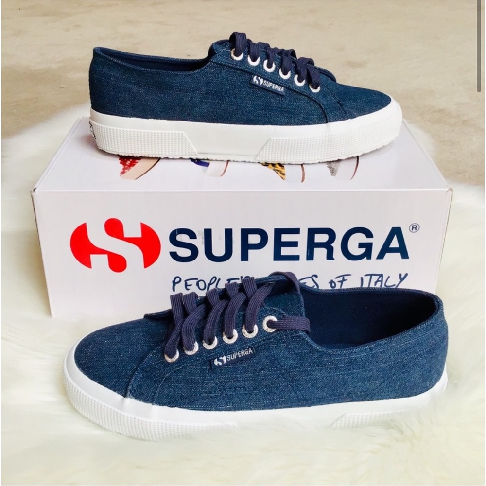 SUPERGA Denim Lace Up Sneakers - 2750 BNIB *LIMITED EDITION*